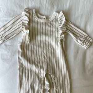 Pehr pink striped romper